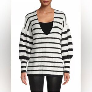 Caroline Constas Striped v-neck sweater
size small